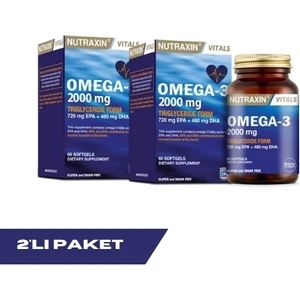 Omega 3 2000 mg 60 Kapsül 2'li Paket