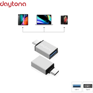 DR01 Macbook / iPhone 15 Uyumlu Type-C - USB 3.0 Otg USB Flash Driver Klavye Mouse Konsol Flash Bellek Dönüştürücü Çevirici Adaptör (2 ADET)