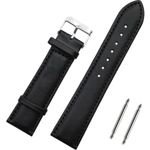 18MM Siyah Hakiki Deri Saat Kordonu Kayış