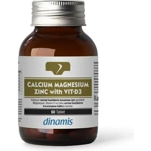 Calcium Magnesium Zinc Takviye Edici Gıda 60 Tablet