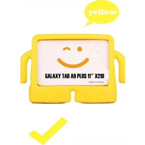 M.TK Moveteck Samsung Galaxy Tab A9 Plus 11" Inç X210 Kılıf Çocuklar Için Kollu Eğlenceli Standlı Korumalı Zırh Kaplama Silikon