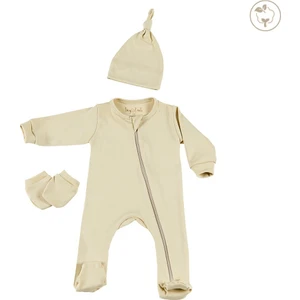 Tiny Lamb Ben Vane Yenidoğan Mini Bebek Seti 3 Parça %100 Organik Pamuk  0-3 Aylık Organik Bebek Seti