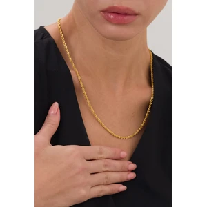 Ege Gold 14 Ayar Halat Burgu Altın Zincir Kolye 2mm Altın Kolye