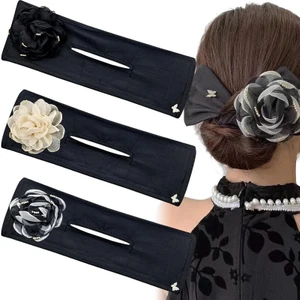 Twister Için Saç Topuz Makinesi, Kamelya Çiçeği Esnek Donut Topuz, Moda Saç Topuz Sarar Esnek Donut Hızlı Topuz Twister Kadınlar Için Saç Aksesuarları (Yurt Dışından)