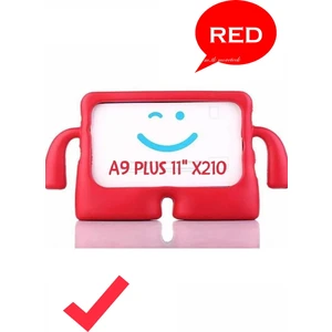 M.TK Moveteck Samsung Galaxy Tab A9 Plus 11" Inç X210 Kılıf Çocuklar Için Kollu Eğlenceli Standlı Korumalı Zırh Kaplama Silikon