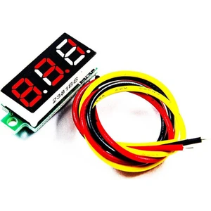 0.28 inç DC 0-100V 3 Kablolu Kırmızı Mini Dijital Voltmetre Ekran Modülü
