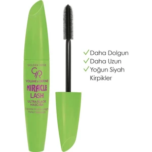 Golden Rose Volume & Define Miracle Lash Ultra Black Mascara - Hacim Veren Maskara - 8691190069797
