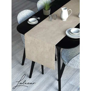 LALEZAR KADİFE EFEKTLİ EKRU RENK AURA SERİSİ RUNNER 40 X 140