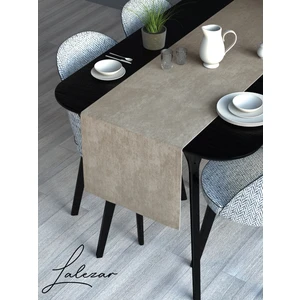 LALEZAR KADİFE EFEKTLİ TAŞ RENGİ AURA SERİSİ RUNNER 40 X 140