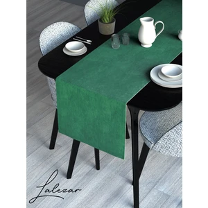 LALEZAR KADİFE EFEKTLİ ZÜMRÜT YEŞİLİ RENGİ AURA SERİSİ RUNNER 40 X 140