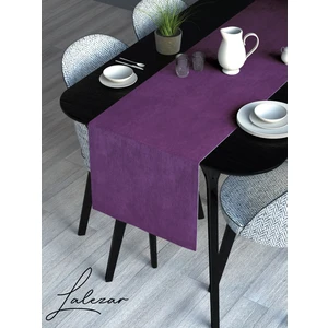 LALEZAR KADİFE EFEKTLİ TATLI MOR RENGİ AURA SERİSİ RUNNER 40 X 140
