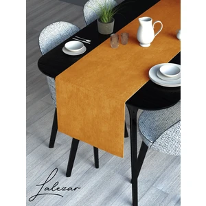 LALEZAR KADİFE EFEKTLİ BALPETEĞİ SARISI AURA SERİSİ RUNNER 40 X 140