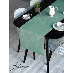 LALEZAR KADİFE EFEKTLİ MİNT RENGİ AURA SERİSİ RUNNER 40 X 140
