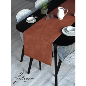 LALEZAR KADİFE EFEKTLİ KİREMİT RENGİ AURA SERİSİ RUNNER 40 X 140