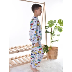 Erkek Çocuk Gri Arabalı Pijama Takım