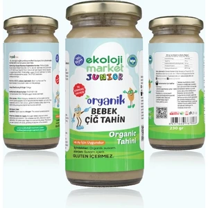Ekoloji Market Organik Çiğ Tahin Glutensiz Taş Değirmen 230 gr (3 Adet)