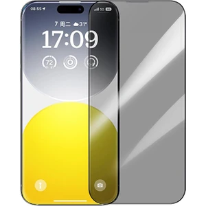 Baseus Crystalline iPhone 15 Pro Max Privacy Hayalet Full Koruma Cam Ekran Koruyucu