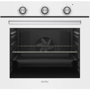 SB8202 Diamond 4 Programlı Beyaz Cam Power Turbo Ankastre Fırın
