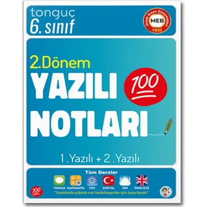 Tonguç Akademi 6. Sınıf Yazılı Notları 2. Dönem 1 ve 2. Yazılı