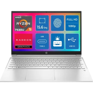 Hp Pavilion 15-EH3011NT Amd Ryzen 5 7530U 8gb 512GB SSD 15.6" Fhd Freedos Taşınabilir Bilgisayar 7P6A9EA Ritimtech