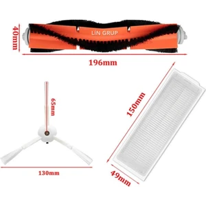 Lin Grup Xıaomı Mop 2 Model Mjstl MJST1SHW Lite Modeli Uyumlu Fırça Filtre Seti