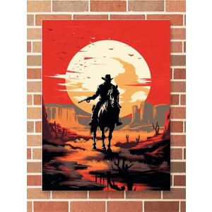 Poster City Kovboy Sanat Posteri Çerçevesiz