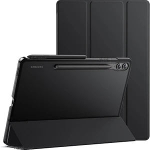 M.TK Moveteck Samsung Galaxy Tab S9 Fe Plus 12.4 Inç Kılıf Akıllı Smart Uyku Modlu Standlı Arkası Şeffaf Kapak Slim SM-X610