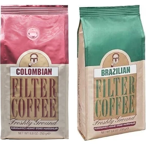 Kurukahveci Mehmet Efendi Colombian 250 ve Brazilian 250 Filitre Kahve