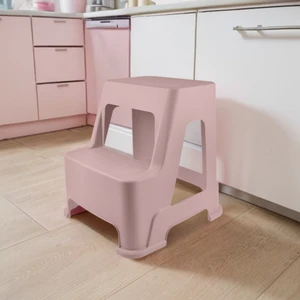 Melkan Home Çift Basamaklı Pudra Tabure - Büyük Boy Basamaklı Tabure - 2 Basamaklı Mutfak Banyo Taburesi