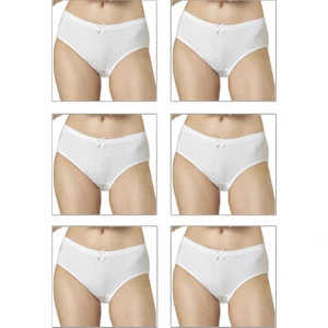 Özkan Underwear Özkan 0305 6'lı Paket Kadın Ribana Esnek Pamuklu Yüksek Bel Bato Külot