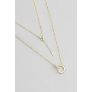 So CHIC Ay Tutulması 18 Ayar Sarı Altın Kaplama 44 cm Gümüş Minimal Kolye