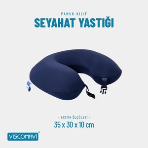 Visco Seyahat Yastığı (Ortopedik Visco Seyahat Yastığı Boyun Yastığı Visco Yastık Boyunluk Lacivert)