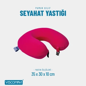Visco Seyahat Yastığı (Ortopedik Visco Seyahat Yastığı Boyun Yastığı Visco Yastık Boyunluk Pembe)