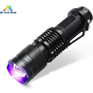 395NM LED Uv El Feneri Torch Işık Ultra Violet Işık Blacklight Uv Lambası Marker Checker Algılama Için (Yurt Dışından)