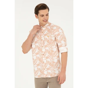 U.S. Polo Assn. Erkek Camel Gömlek Desenli 50263713-VR015