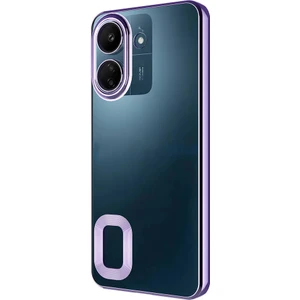 Xiaomi Redmi 13C Kılıf Logo Gösteren Kamera Korumalı Silikon Lila