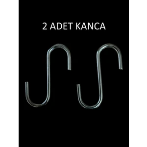 2 Adet, Krom Renk, 7,5 Cm, Metal Kanca, S Kanca, Es Kanca, Banyo Kanca, Demir Kanca