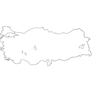A3 Boy  Dilsiz Türkiye  Haritası  10 Adet