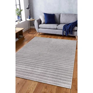 Efor Halı Elmina Beyaz Açık Gri Halı Yumuşak Oturma Odası Salon Çocuk Odası Mutfak Halısı F0324 60 x 110