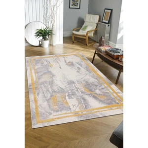 Efor Halı Troya Krem Gold Halı Yumuşak Oturma Odası Salon Çocuk Odası Mutfak Halısı J0067 60 x 110