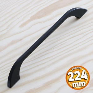 Meriç Kulp Mobilya Mutfak Dolabı Çekmece Dolap Kulpları Kapak Kulpu Kulbu Siyah Renk 224 mm Metal