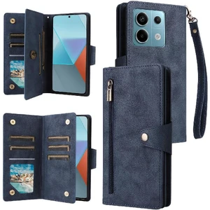 BDT Market Xiaomi Redmi Not Için Kılıf 13 Pro Fermuar Cüzdan Kapak ile El Kayışı (Yurt Dışından)