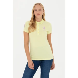 U.S. Polo Assn. Kadın Açık Sarı Tişört Basic 50262695-VR004