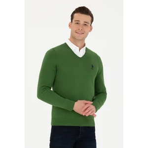 U.S. Polo Assn. Erkek Yeşil Basic Kazak 50269002-VR054