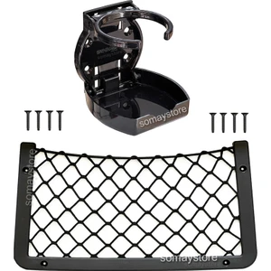 Tekne Seti 1 Adet Katlanır Bardaklık Oval 1 Adet Eşya Filesi 32X17CM Siyah