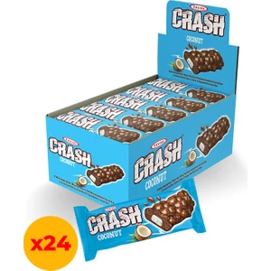 Crash Hindistan Cevizli Pirinç Patlaklı Bar Kutu 40 Gram x 24 Adet Kutulu
