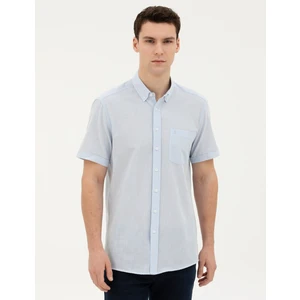 Pierre Cardin Erkek Açık Mavi Regular Fit Kısa Kollu Gömlek 50284267-VR095