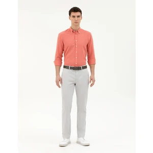 Pierre Cardin Erkek Açık Gri Regular Fit Kanvas Pantolon 50288510-Vr001