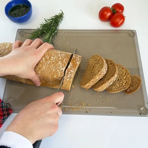 Kanallı Cam Kesme Tahtası - Cam Kesme Tablası | Bronz Cam | 25CM x 35CM | Patentli Ürün