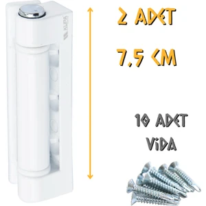 Kupa Hırdavat Zamak Pimapen Menteşesi Beyaz - 7.5 Cm. - 2 Adet